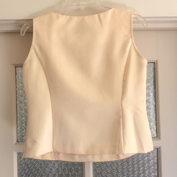 Sag Harbor Butter Cream Cropped Top Satin Shell Separate - Picture 3 of 5